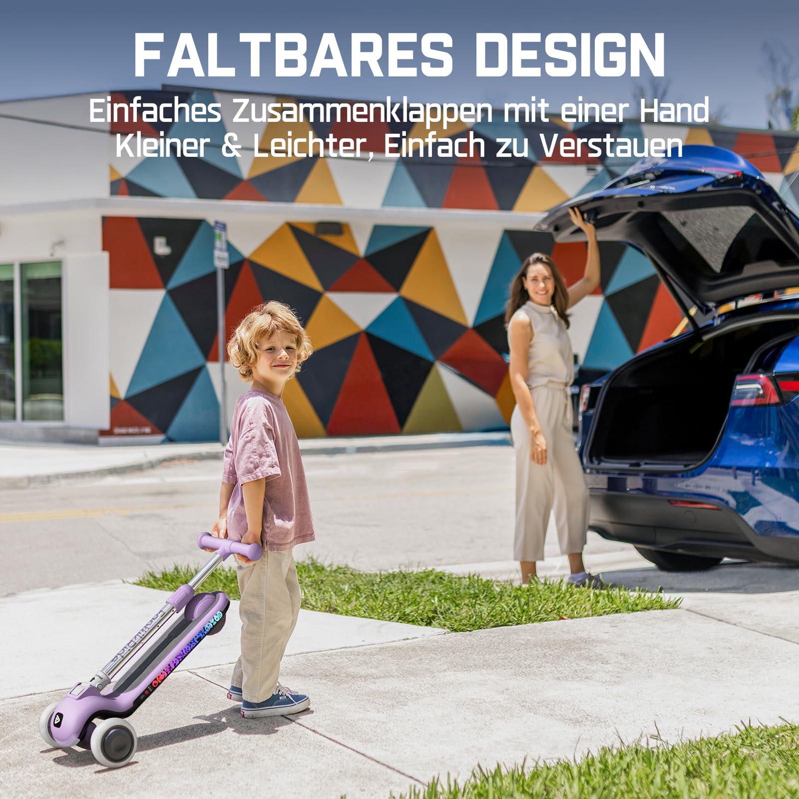 FanttikRide K9 Pro Elektroroller für Kinder 3-6 Jahren, Höhenverstellbar für Fahrer von 1,0-1,4 M, 50 KG, bis 40 Min Fahrzeit, 6 KM Reichweite, KI & 2 Maximalgeschwindigkeiten 6/10 Km/h