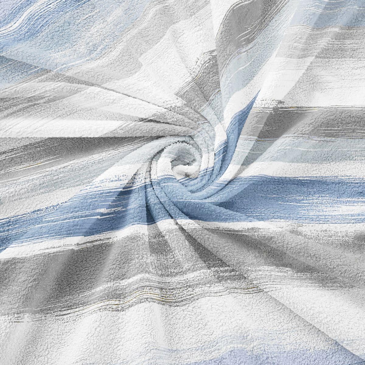 Homewish Funda de sofá abstracta a rayas azules de 180 x 340 cm