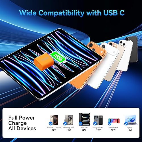 Miniatura 5 de Phone 17 Pro Max Cargador de carga rápida, 40 W USB C cargador de teléfono rápido con cable de carga tipo C de 10 pies de largo para iPhone 17 16 15