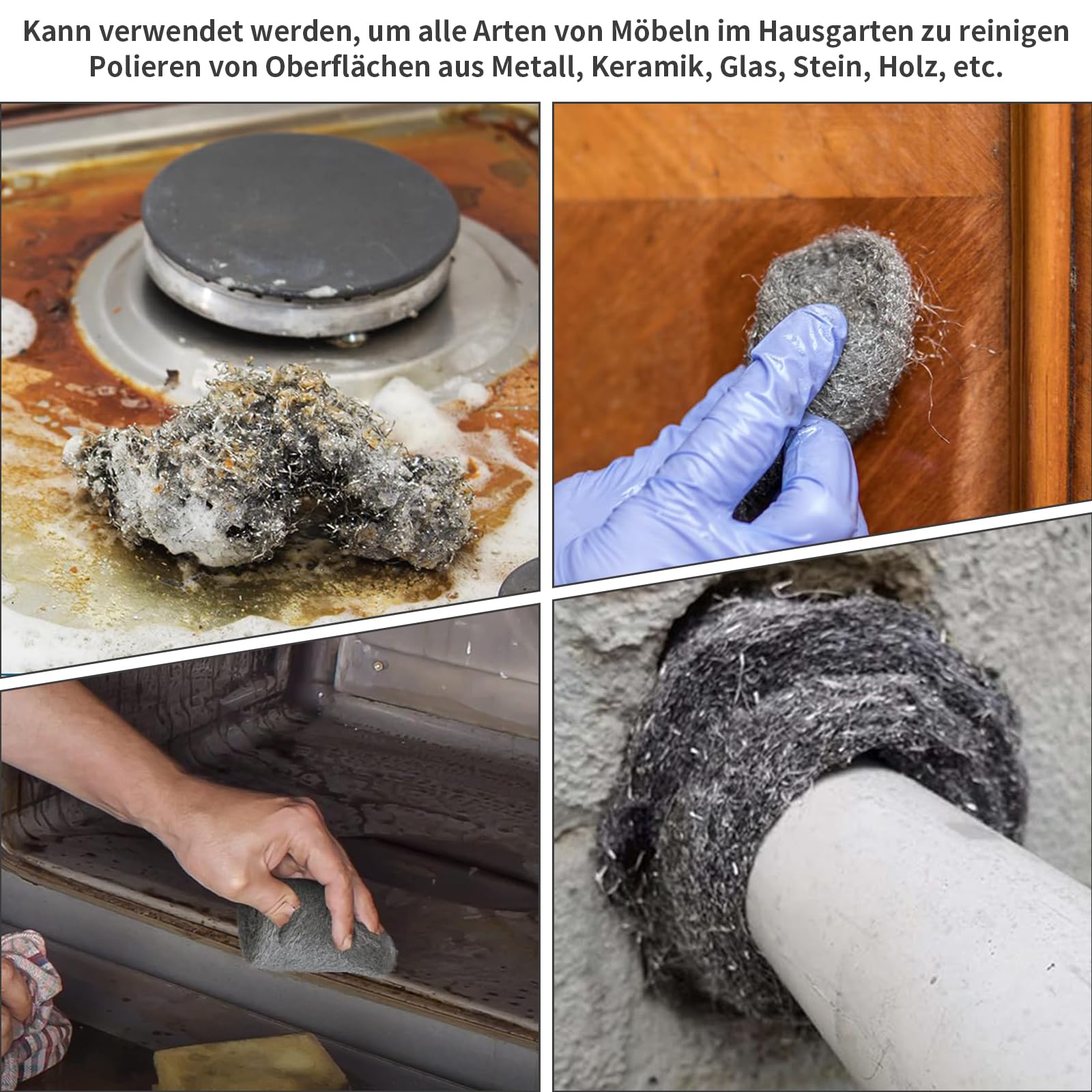 3 rollos de lana de acero de 10,5 m contra ratones y ratas 000 finas, contra roedores para agujeros, grietas en la pared, rejilla de ventilación en casa, garaje, jardín, también para limpiar y