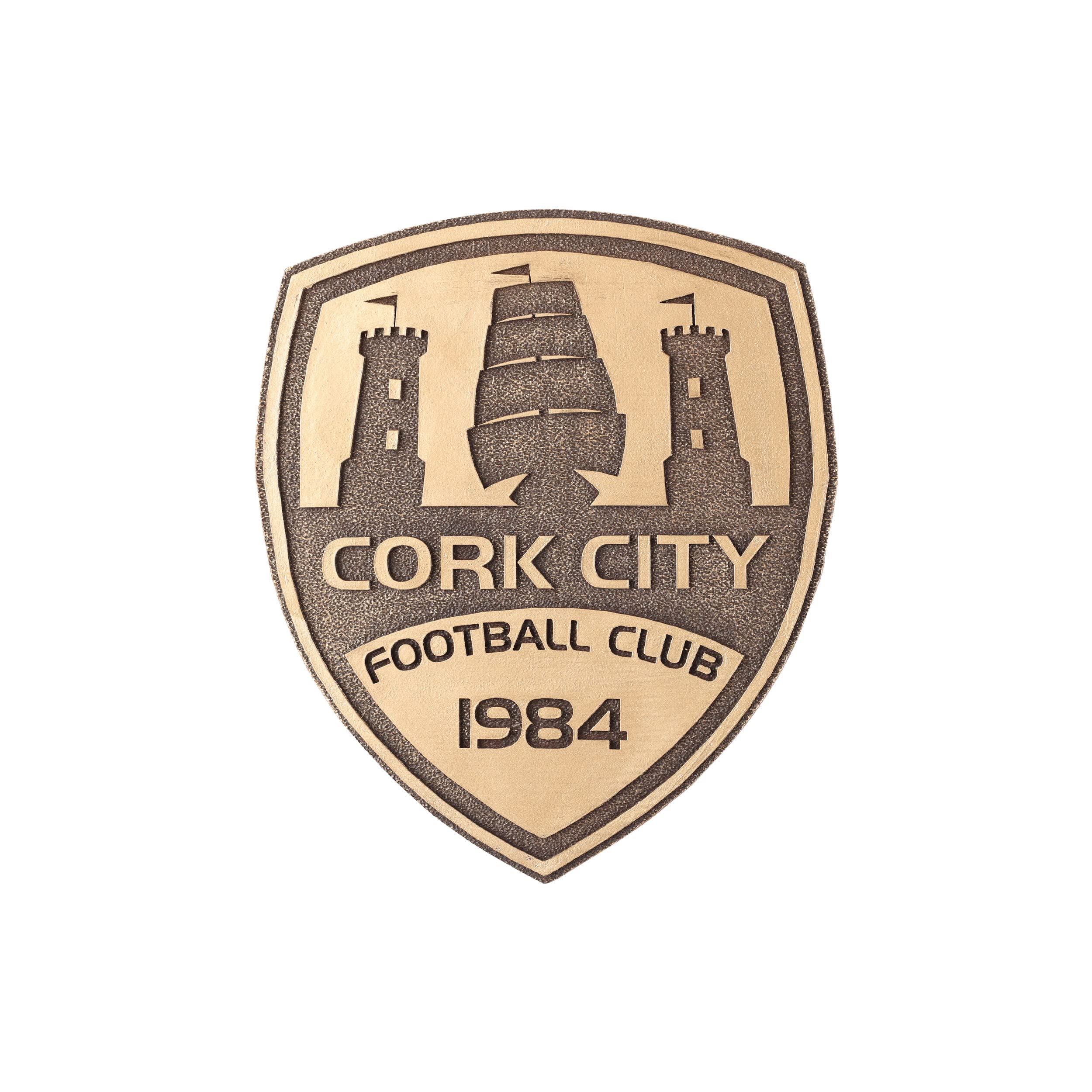 Foco Bronze Official Cork City Fc Effect Football Crest Wall Sign