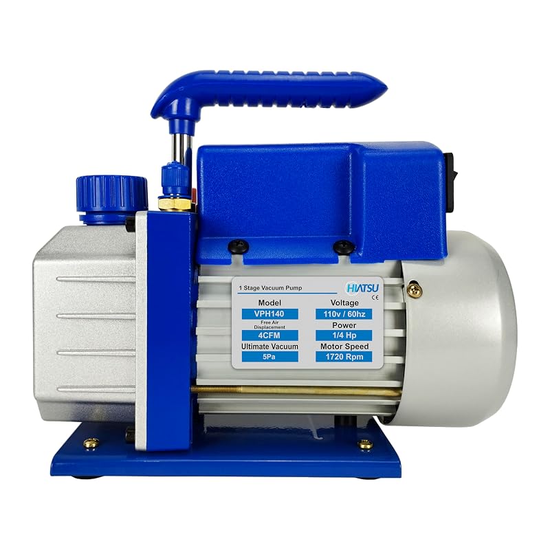 Bomba de Vácuo Hiatsu 4 CFM para Ar-Condicionado, Motor de 1/4 HP, 110 V/60 Hz, Modelo VPH