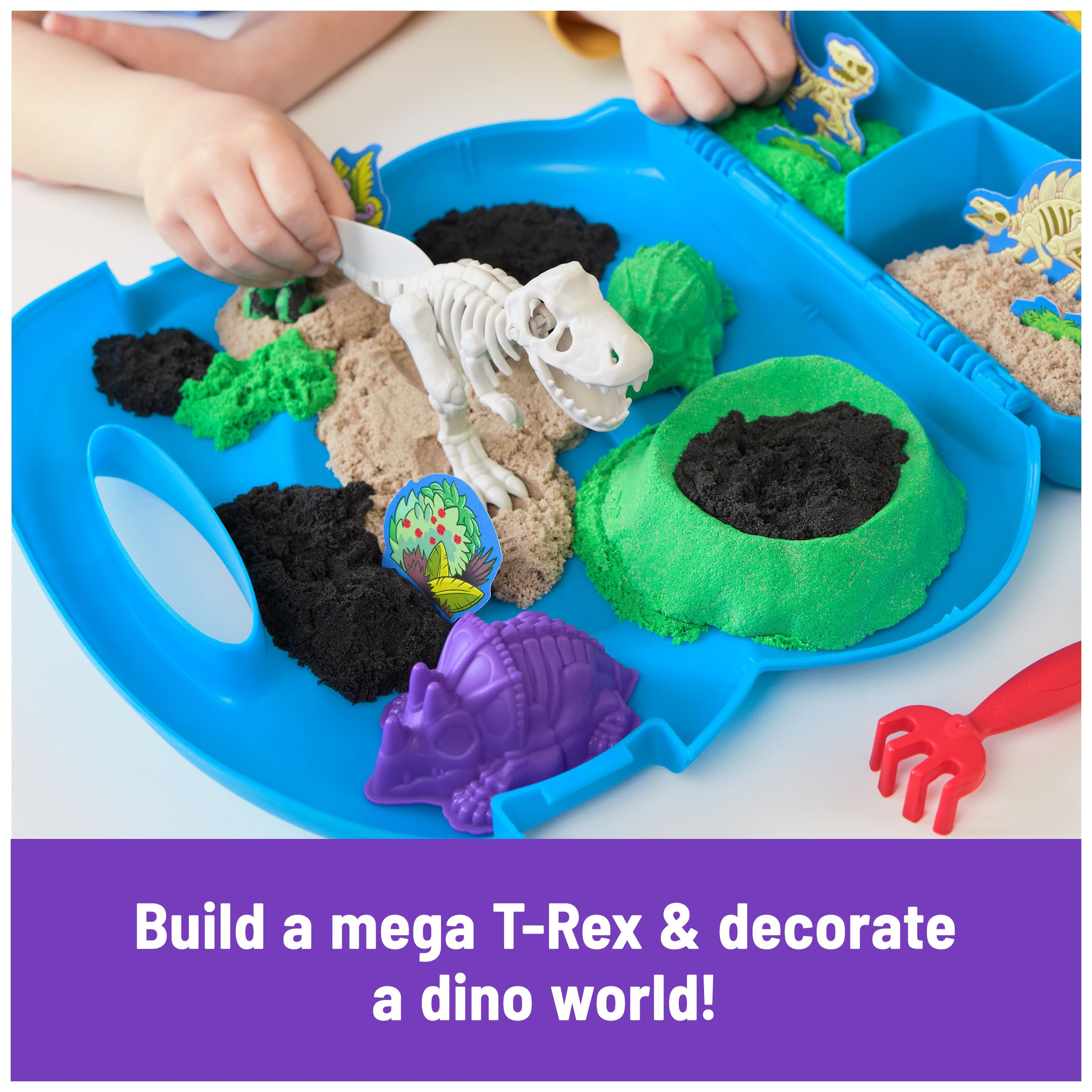 Kinetic Sand, T-Rex Excavation Kit with 1.5 Pound Play Sand and