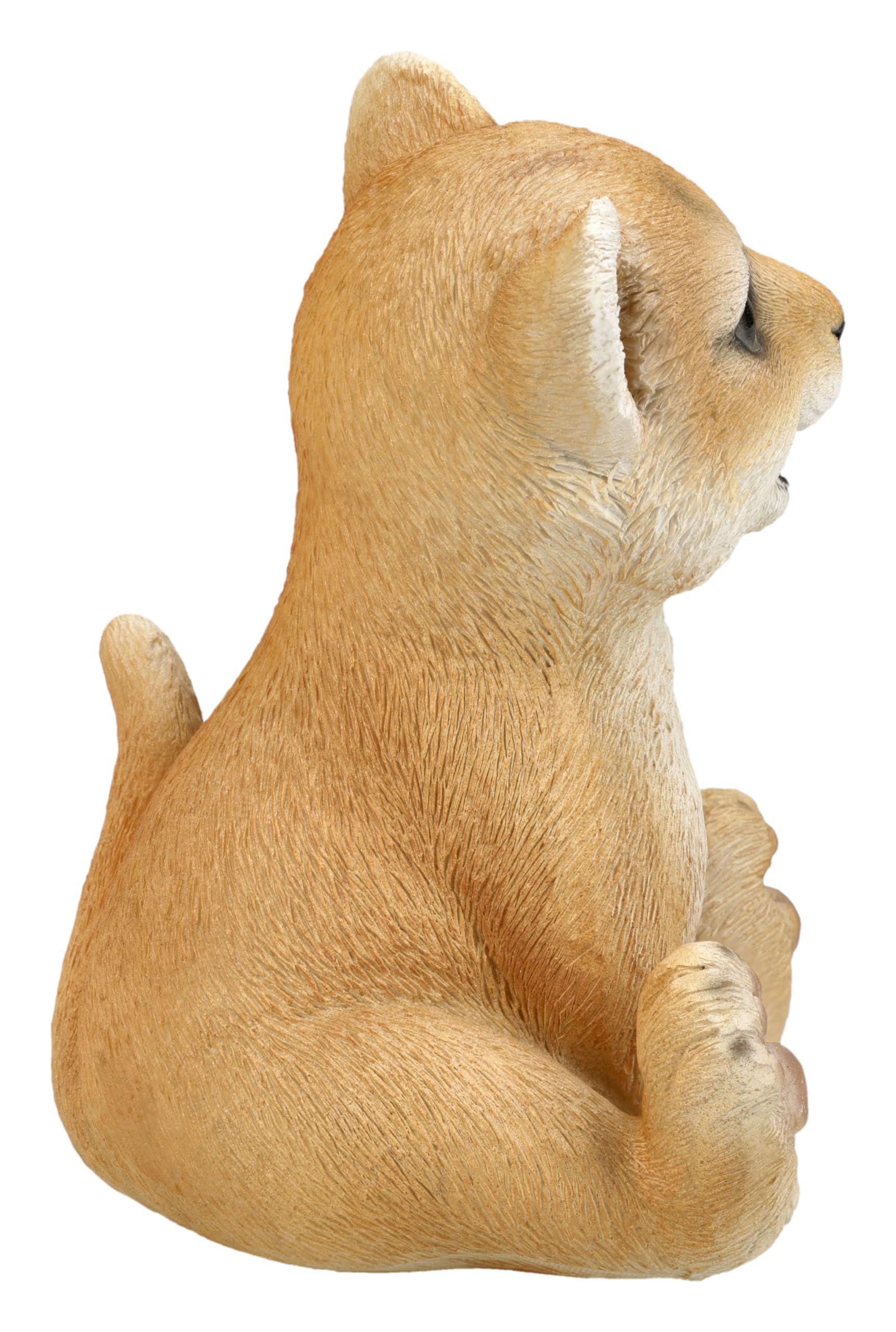 Figuren Shop GmbH Löwenfigur – süßer Löwen-Welpe – handbemalte Tierfigur (13 cm) – Niedliche Dekofigur – Geschenkidee für Tierliebhaber & Sammler