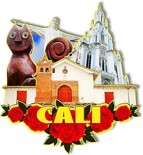 Cali Colombia - Imán de madera 3D para nevera, recuerdos coleccionables, decoración artesanal disponible en Yaxa Colombia