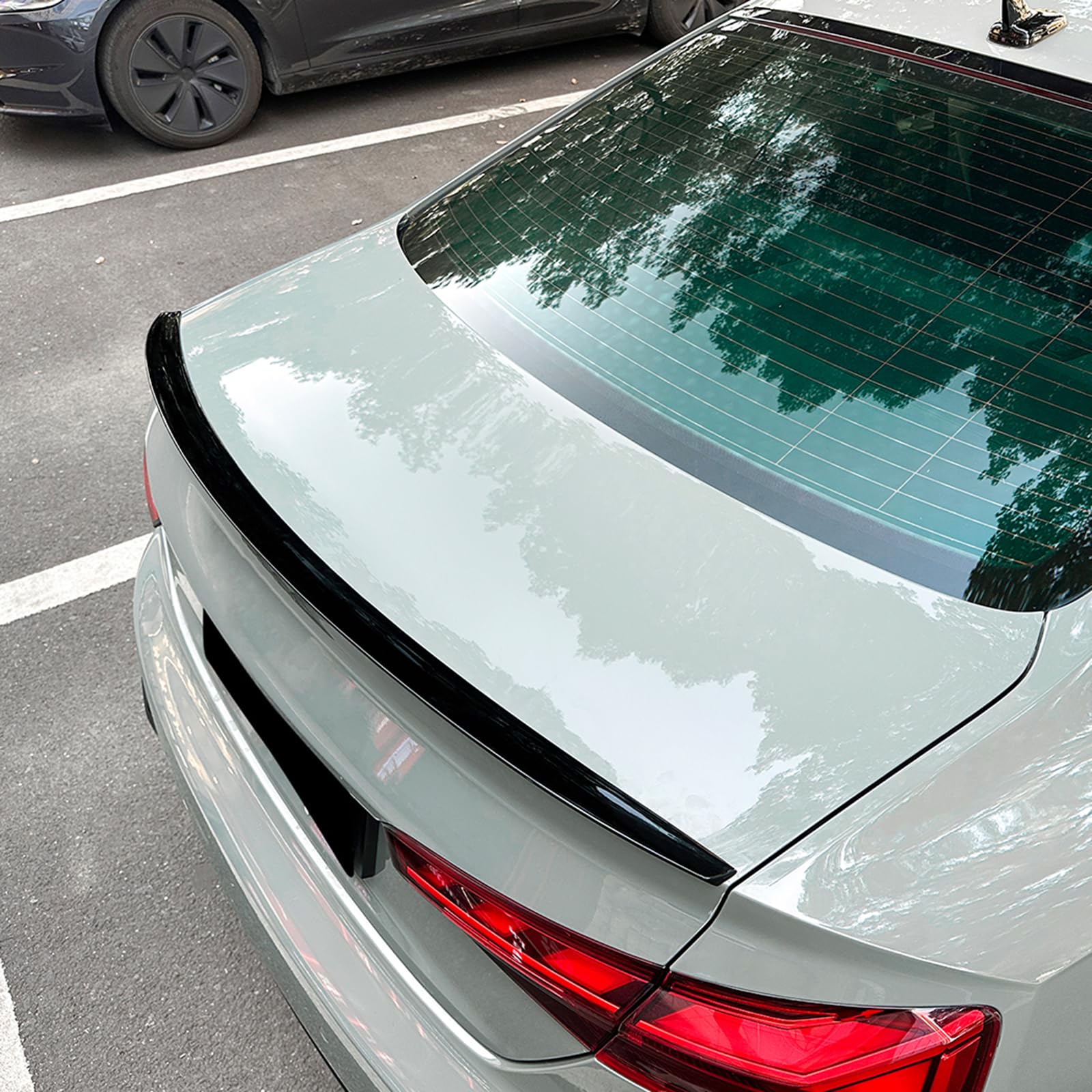 Alerón trasero divisor de maletero para Audi A5 F5 Coupé 2017-2024 2022 S5 negro