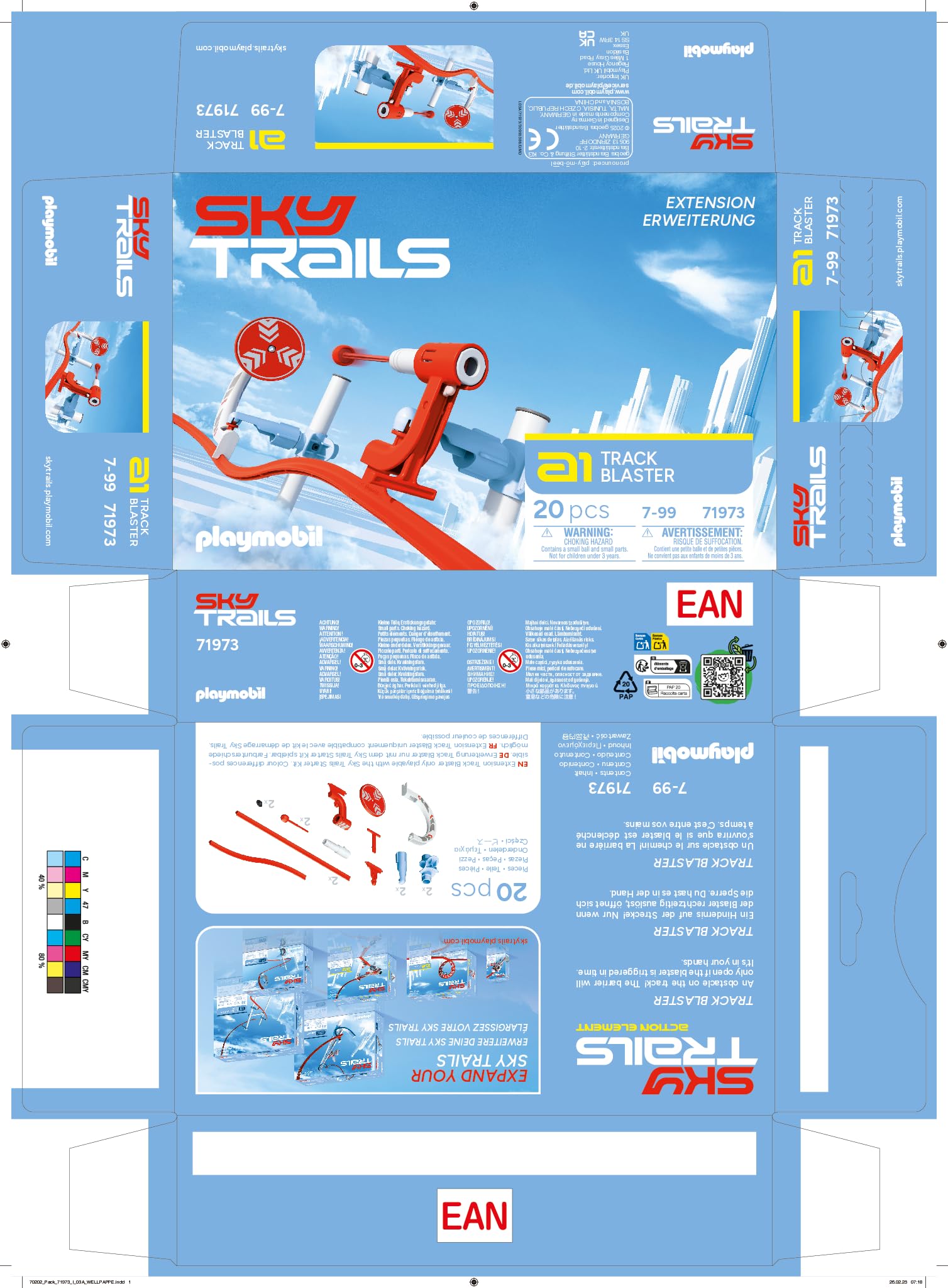 Sky Trails | Track Blaster | Konstruktionsspielzeug für rasante Strecken & Action | Baue, verbinde & erlebe spannende Abenteuer Kinder ab 7 Jahren | 71973