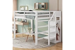 Harper & Bright Designs Full Loft Bed: An Elevated Haven for Space-Saving Slumber and Storage
