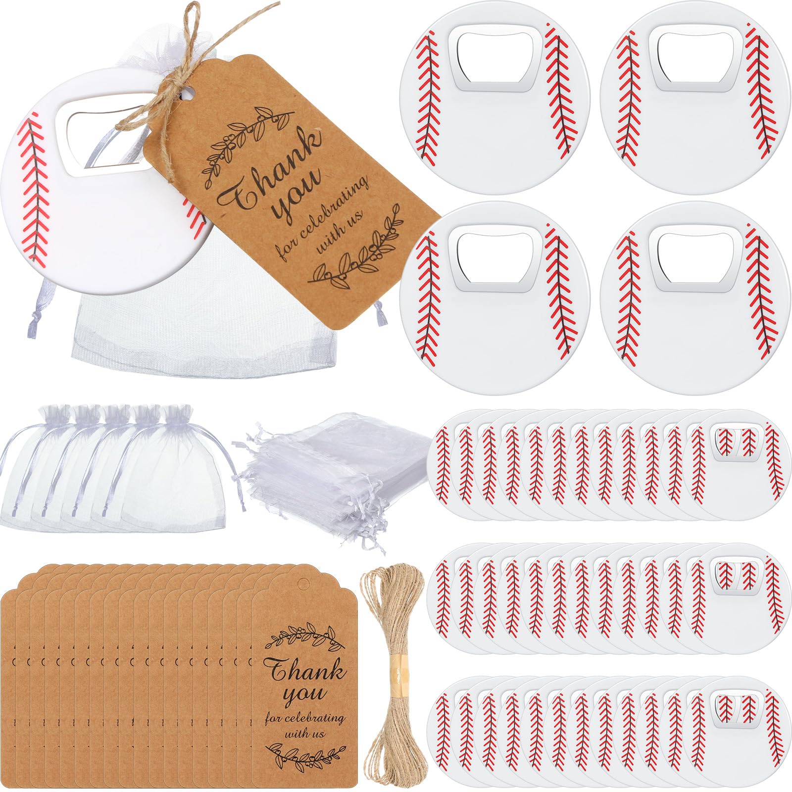 Décapsuleur de baseball lot de cadeaux pour invités de mariage et anniversaires