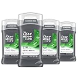 Dove Men+Care Deodorant Stick for Men 4 Count Extra Fresh Aluminum Free 72-Hour Odor Protection Mens Deodorant with 1/4 Moisturizing Cream 3 oz