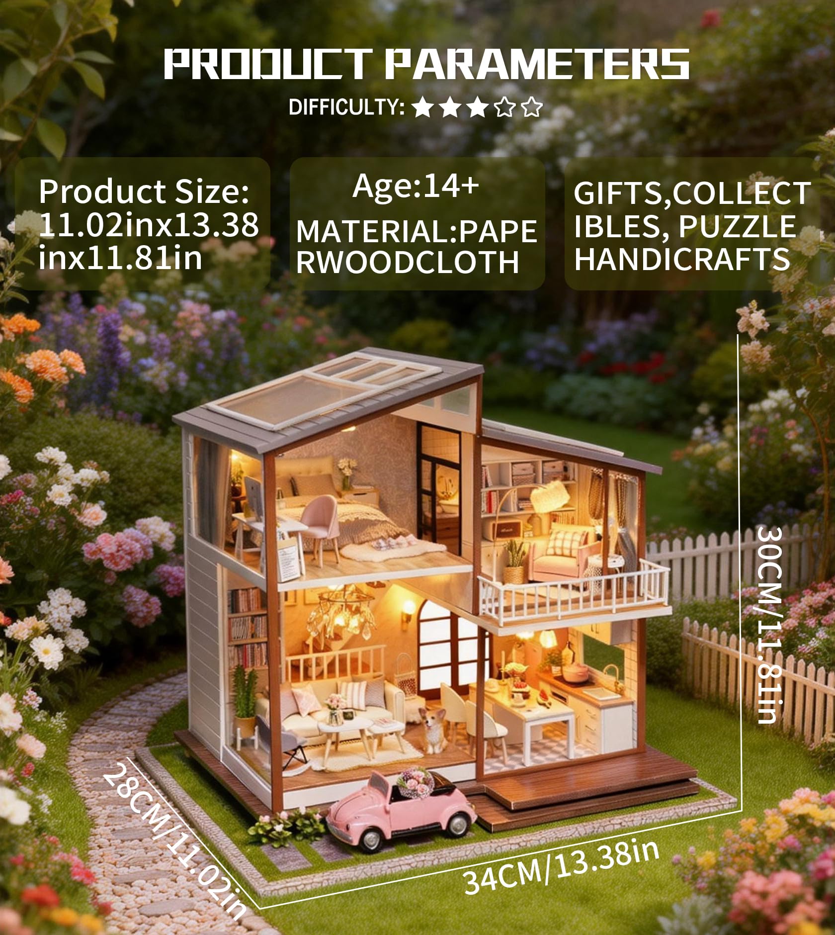 Amazon.com: Spilay DIY Dollhouse Miniature with Wooden Furniture Amazon.com: Spilay DIY Dollhouse Miniature with Wooden Furniture