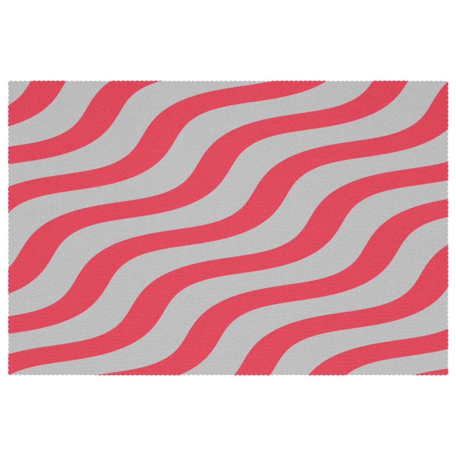 Set de table rose abstrait lot de 6 tapis lavables 30x45 cm