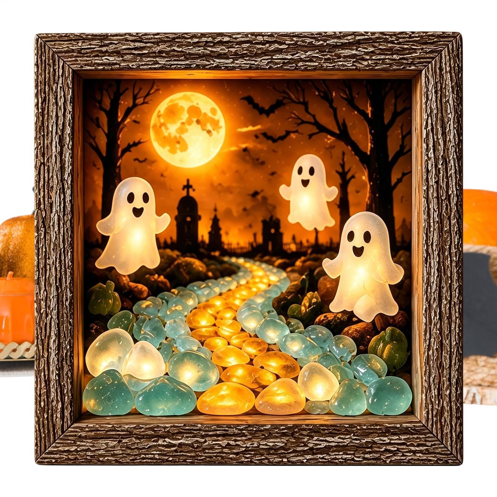 Generisch Scatola dei ricordi di Halloween luminosa, fai da te, fantasma di