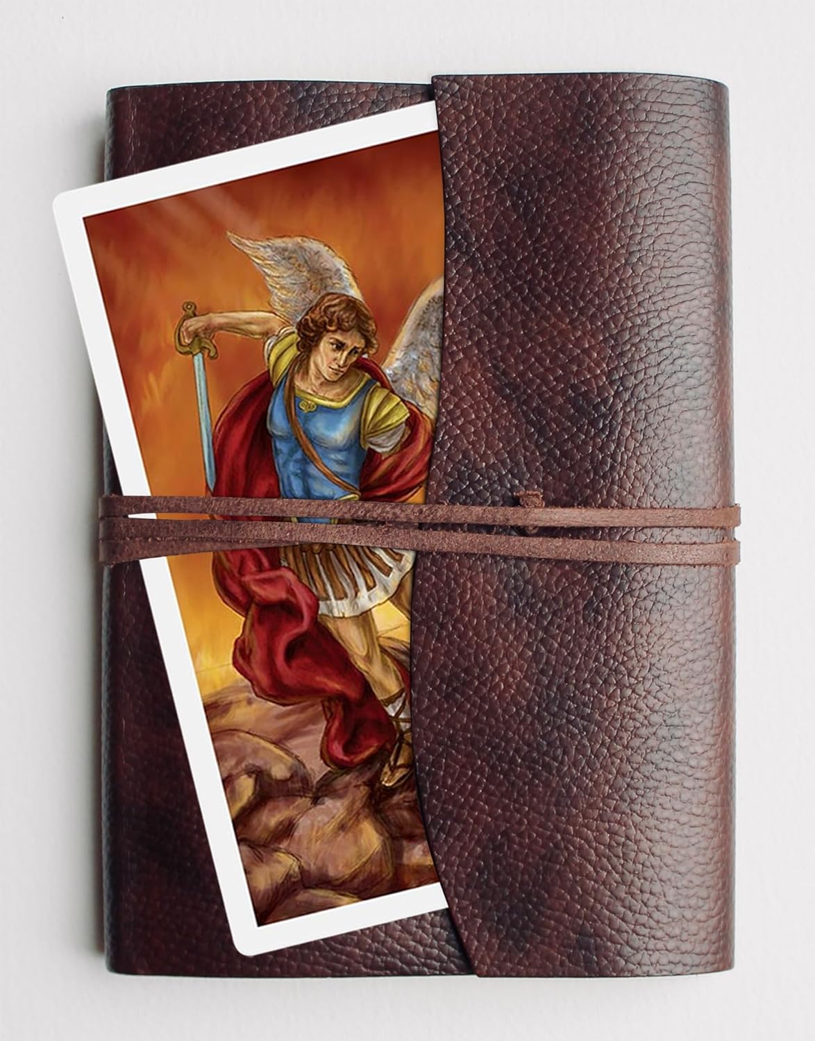 St Michael Pocket Rosary - Laminated St Michael Prayer Card, The Lord's Prayer Card - St Michael Rosary with Hematite Beads - Paracord St Michael Decade Rosary, Catholic Cards, Set of 3 Items - Image 3