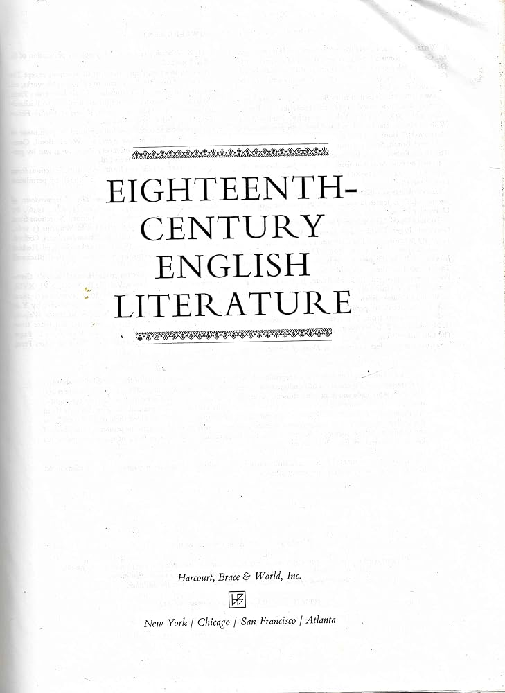 Amazon.com: Eighteenth-Century English Literature: 9780155209572