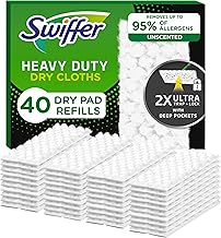 Swiffer Sweeper Heavy Duty Dry Multi-Surface Cloth Refills for Floor Sweeping and Cleaning, 20 count 2 Pack