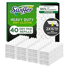 Swiffer Sweeper Heavy Duty Dry Multi-Surface Cloth Refills for Floor Sweeping and Cleaning, 20 count (2 Pack)