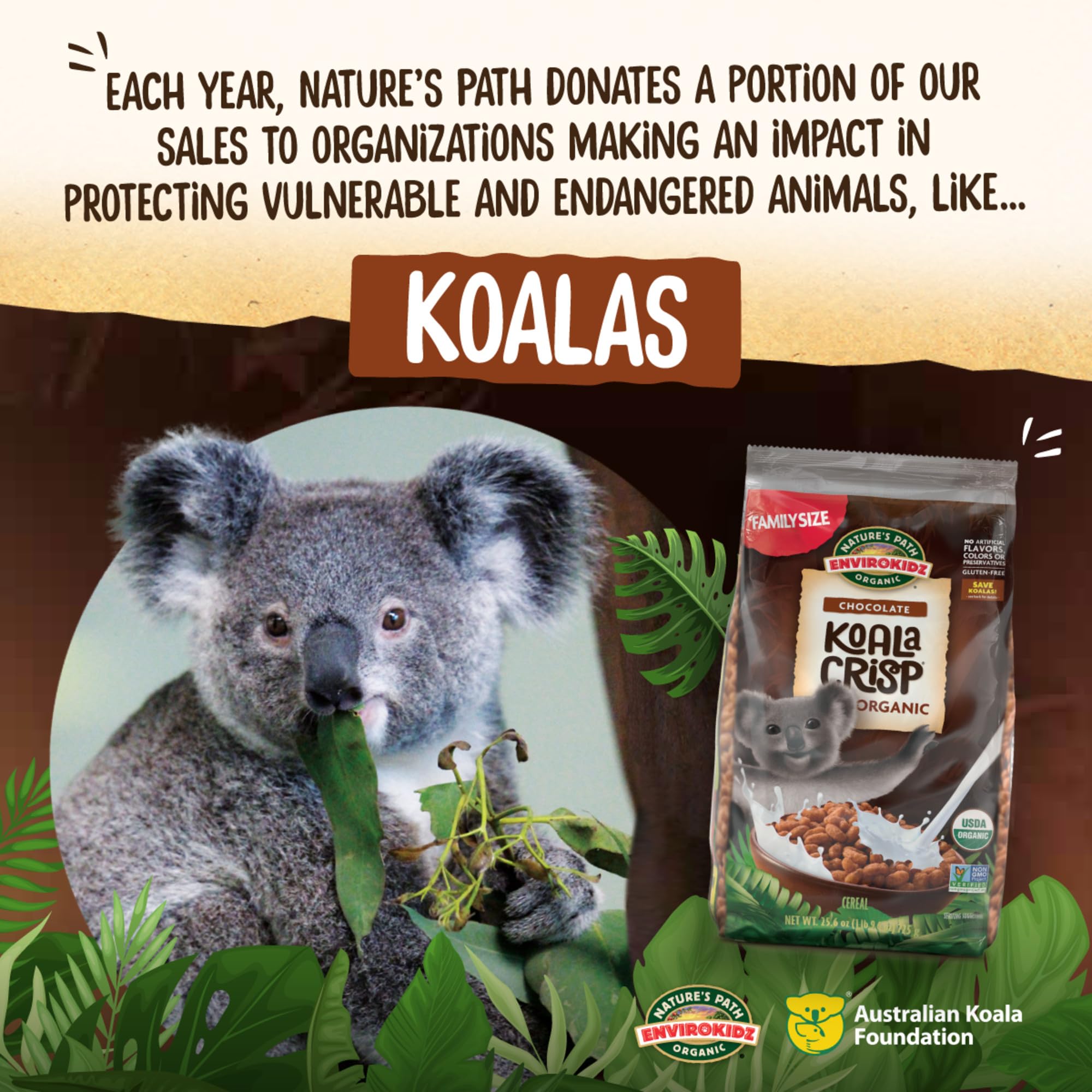 Amazon.com: EnviroKidz Organic Koala Crisp Cereal, 25.6 oz (Pack