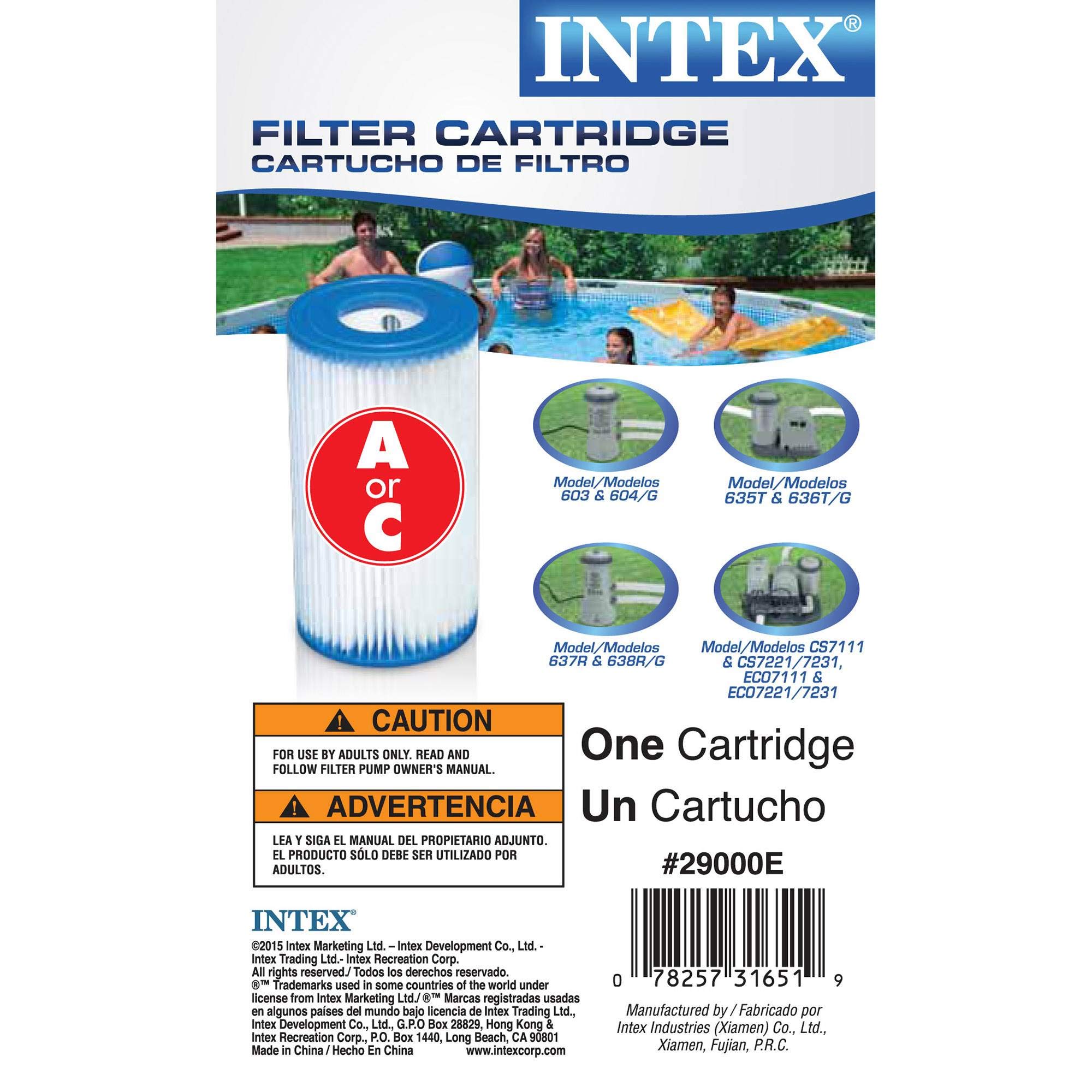 Intex New! - Cartuccia filtrante Intex Pool Easy Set da 12 pezzi, tipo A