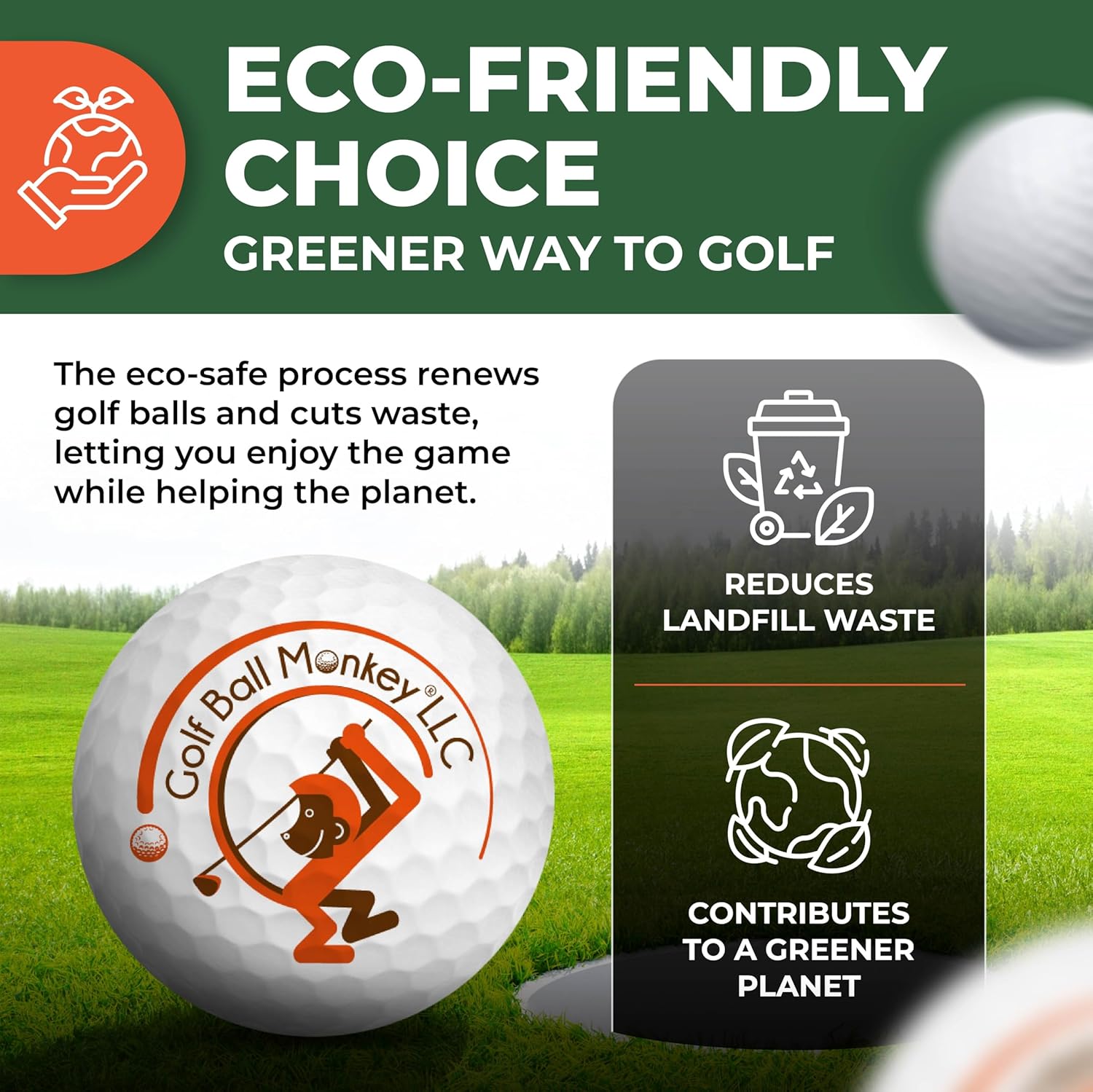 Golf Ball Monkey Cheap Recycled Golf Balls - 50 Good Condition Recycled and Used Golf Balls for Titleist, for Callaway, for Taylormade and Value Brands Like Pinnacle, Top-Flite, Kirkland and Wilson