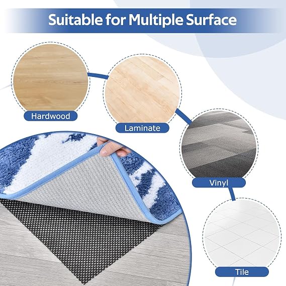 KAHEIGN Multipurpose Non Slip Mat, 50CM x 200CM PVC Anti Slip Rug Pad Underlay Carpet Grip Mat Drawer Shelf Liner Waterproof Floor Cushion Mats for Home Office Cars Kitchen Bathroom (Black)