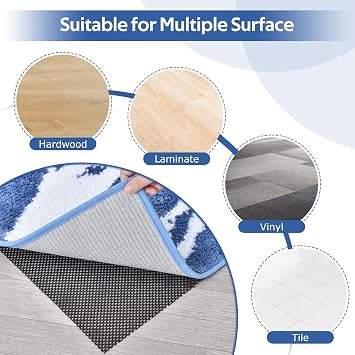 KAHEIGN Multipurpose Non Slip Mat, 50CM x 200CM PVC Anti Slip Rug Pad Underlay Carpet Grip Mat Drawer Shelf Liner Waterproof Floor Cushion Mats for Home Office Cars Kitchen Bathroom (Black)