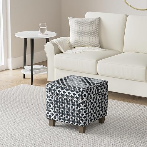 Miniatura 73 de HomePop Decoración del hogar | K7342-F2236 | Otomana clásica cuadrada de almacenamiento con tapa abatible | Otomana con almacenamiento para sala de