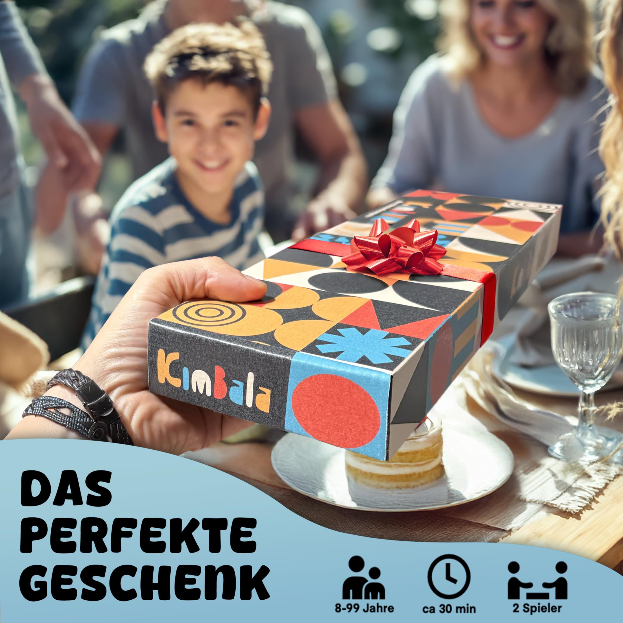 Kimbala Mancala Kalaha Strategiespiel aus Holz für Kinder und Erwachsene inkl. Beutel