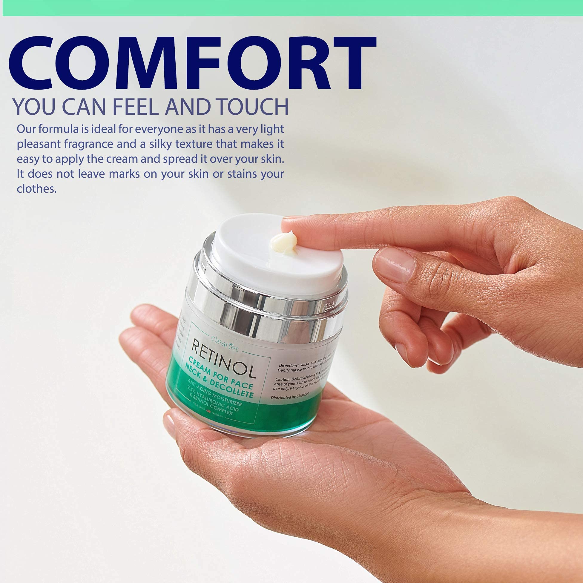 Retinol Cream with Hyaluronic Acid for Dry Skin