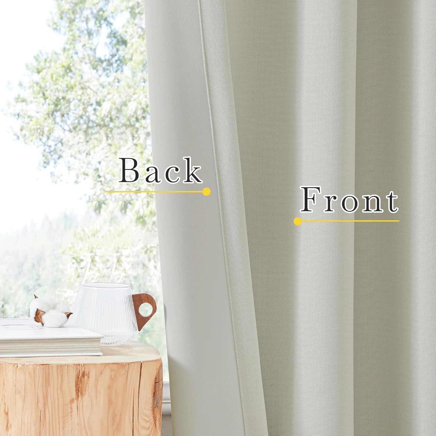 NICETOWN Room Darkening Curtains 84 inches Long Thermal Faux Linen Curtains for Bedroom 2 Panels, Pinch Pleated Light Blocking Thermal Insulated Thick Drapes for Living Room, Natural, W50 x L84