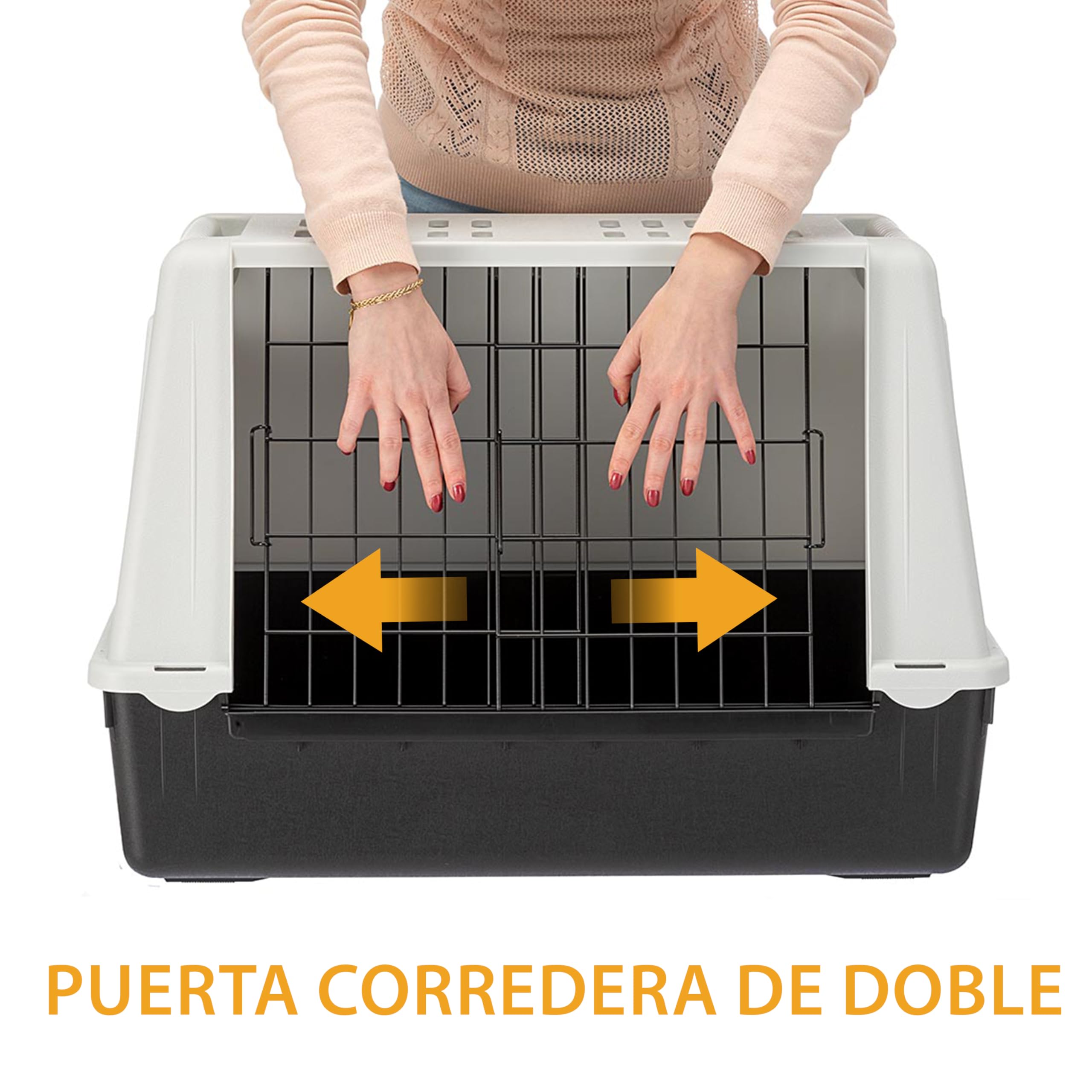 Ferplast Transportín para Perros para Automóvil Atlas Car Mini con Rejillas de ventilación, Alfombrilla de Drenaje incluida