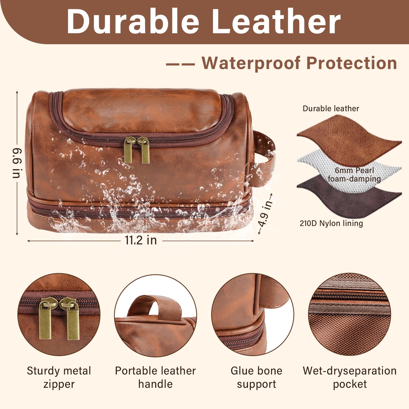 PUREFLY Neceser para hombre, Style01, L, Personalizado