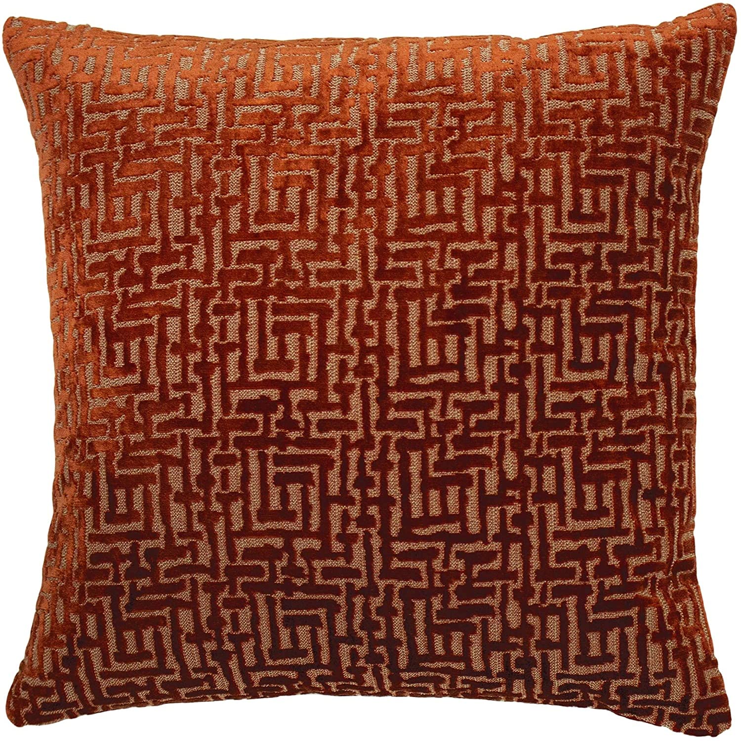 Paoletti Delphi Cushion Cover, Rust, 45 x 45 cm