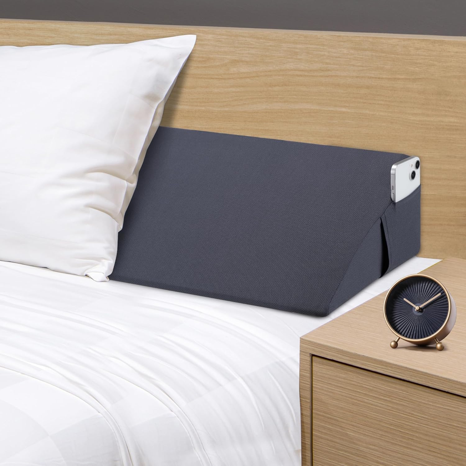 HABUTWAY King Size Wedge Pillow Headboard, Bed Gap Filler