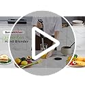 Bonsenkitchen Immersion Blender Handheld, 12-Speed and Turbo Hand Blender Electric with Sharp Blades, 3-In-1 Hand Held Stick Mixer with Egg Whisk, 24oz Beaker for Soups, Smoothies, Sauce