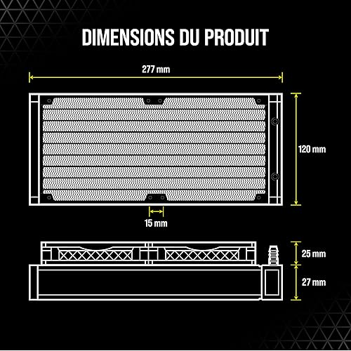 Miniatura 9 de Corsair iCUE H115i Elite CAPELLIX XT Enfriador líquido de CPU - Dos ventiladores AF140 RGB Elite - Radiador de 11.024 in - Intel LGA 1700, 1200,