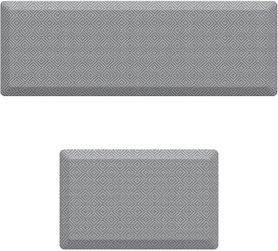Ophanie Kitchen Mats for Floor 20x32 & 20x70 Grey