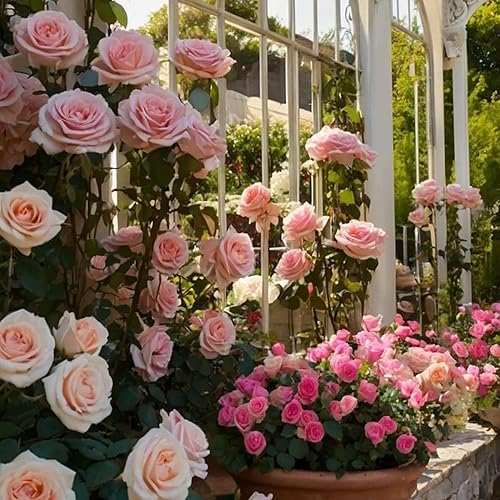 Miniatura 3 de Semillas de rosas trepadoras para plantar, más de 300 semillas de flores trepadoras, rosas y rosas trepadoras
