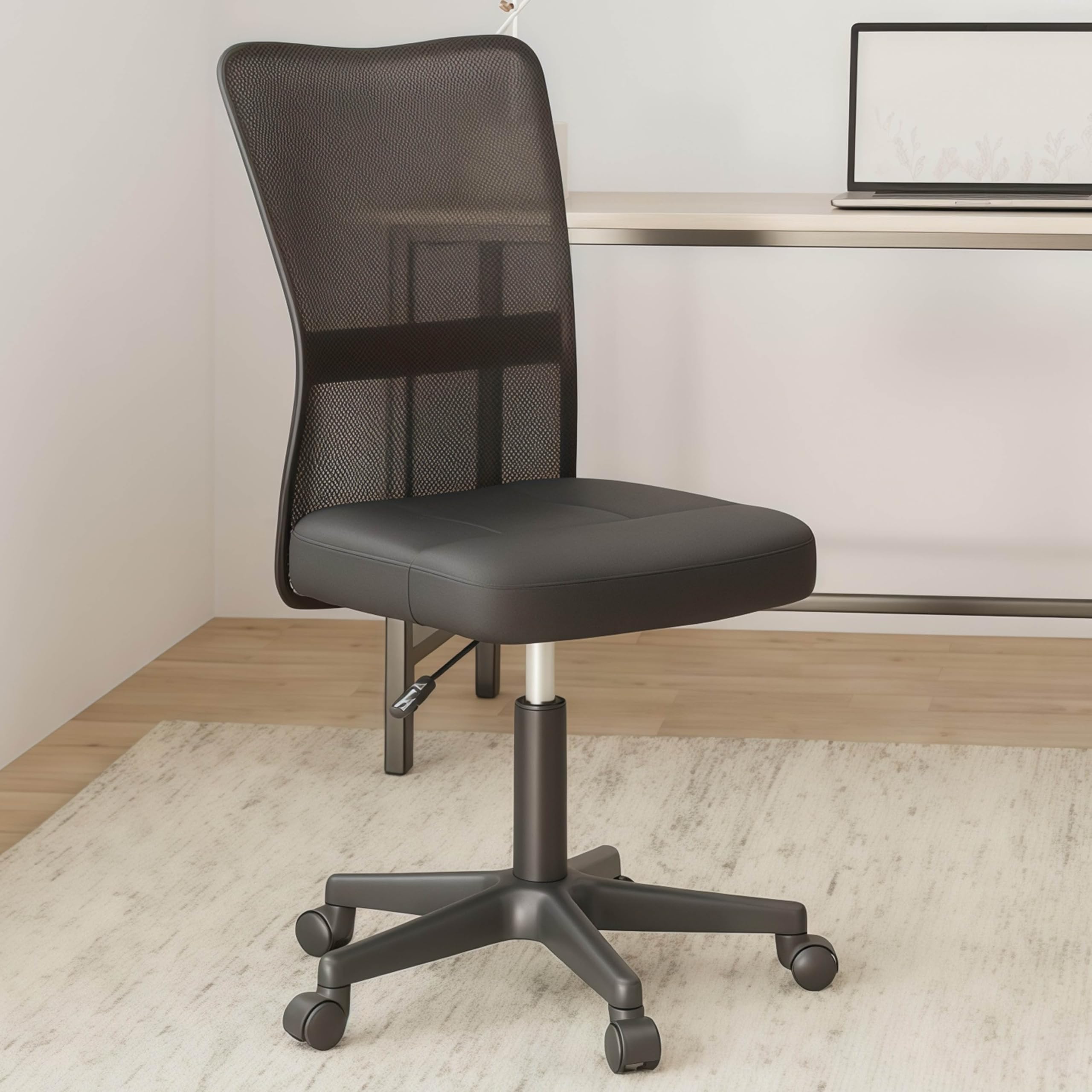 Chaise de bureau ergonomique avec soutien lombaire et accoudoirs réglables