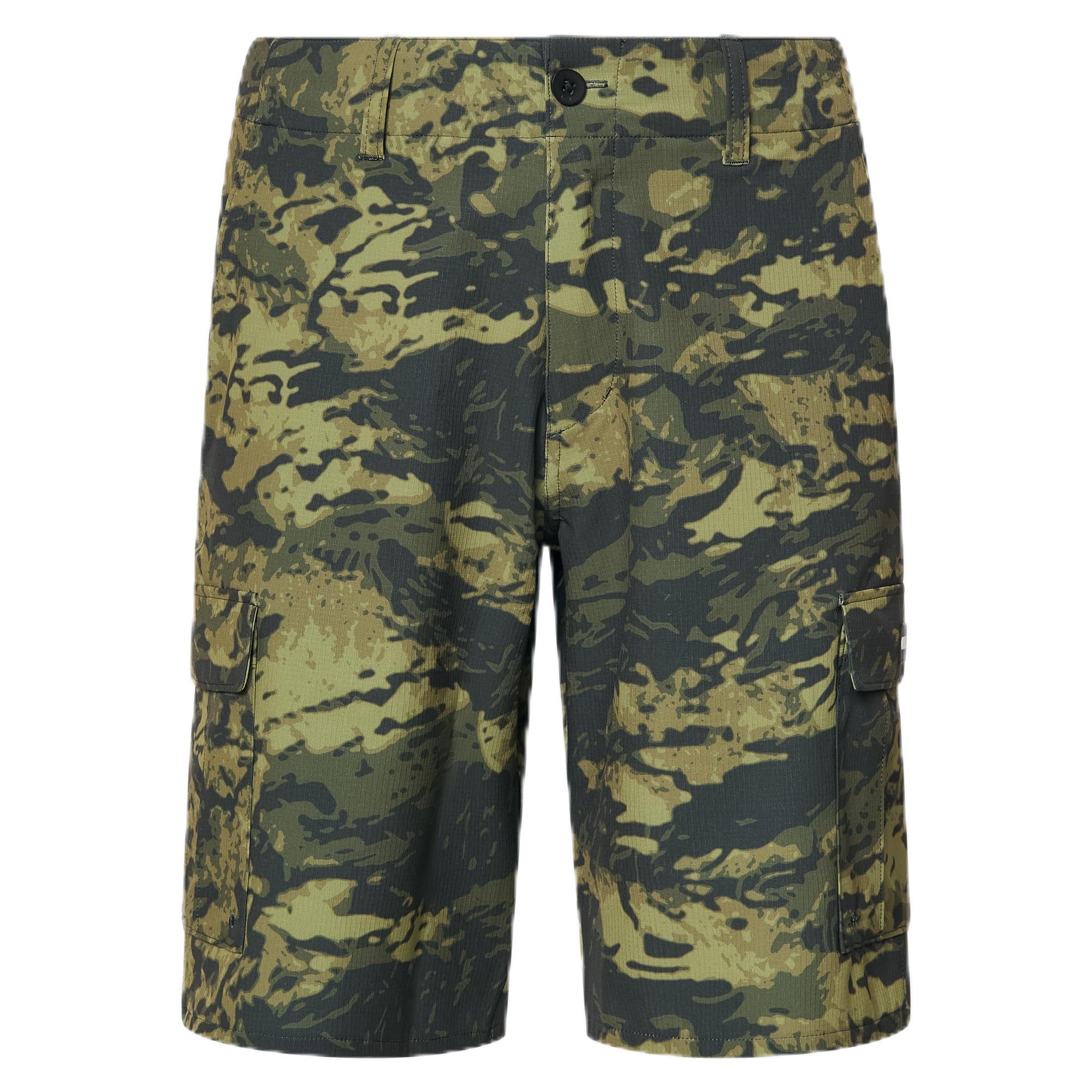 Oakley Men's B1b Cargo Hybrid Short 21', Tiger Camo Green, 38