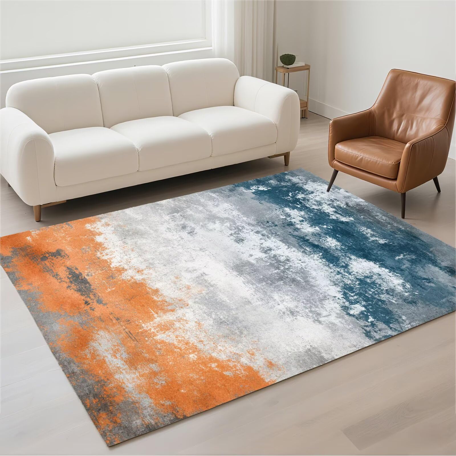Tapis lavable en machine antidérapant 160x230cm grand tapis résistant pour cuisine