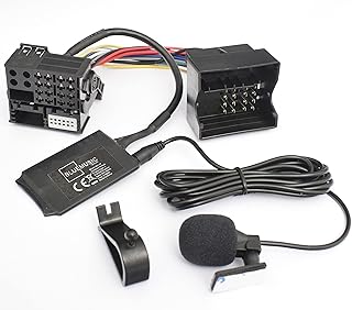 BlueMusic Bluetooth Freisprecheinrichtung Musik Adapter kompatibel mit BMW E39 X5 E53 Z4 E85 E86 X3 E83 Flachpin 40pin Qua...