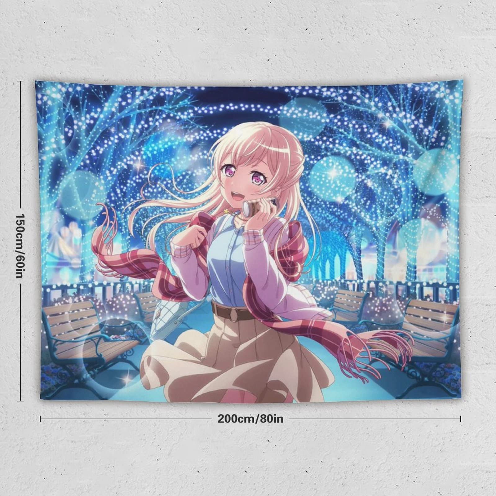 Amazon.co.jp: バンドリ！白鷺 千聖 タペストリー かわいいアニメ柄 壁