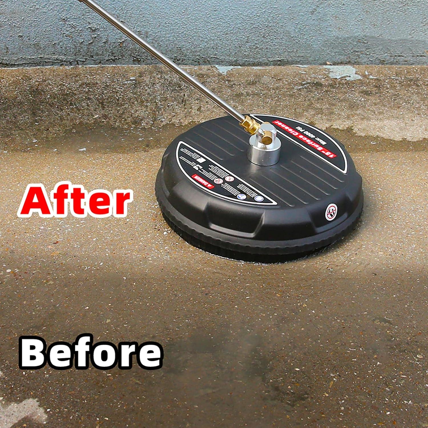 Blасk Frіdау - 80% оƒƒ ATMOZON 15 Inch Pressure Washer Surface Cleaner, Driveway Washer with 2 Pressure Washer Extension Wands, 1/4-M22 Quick Connect Attachment for Power Washer Accessory, 4000 PSI