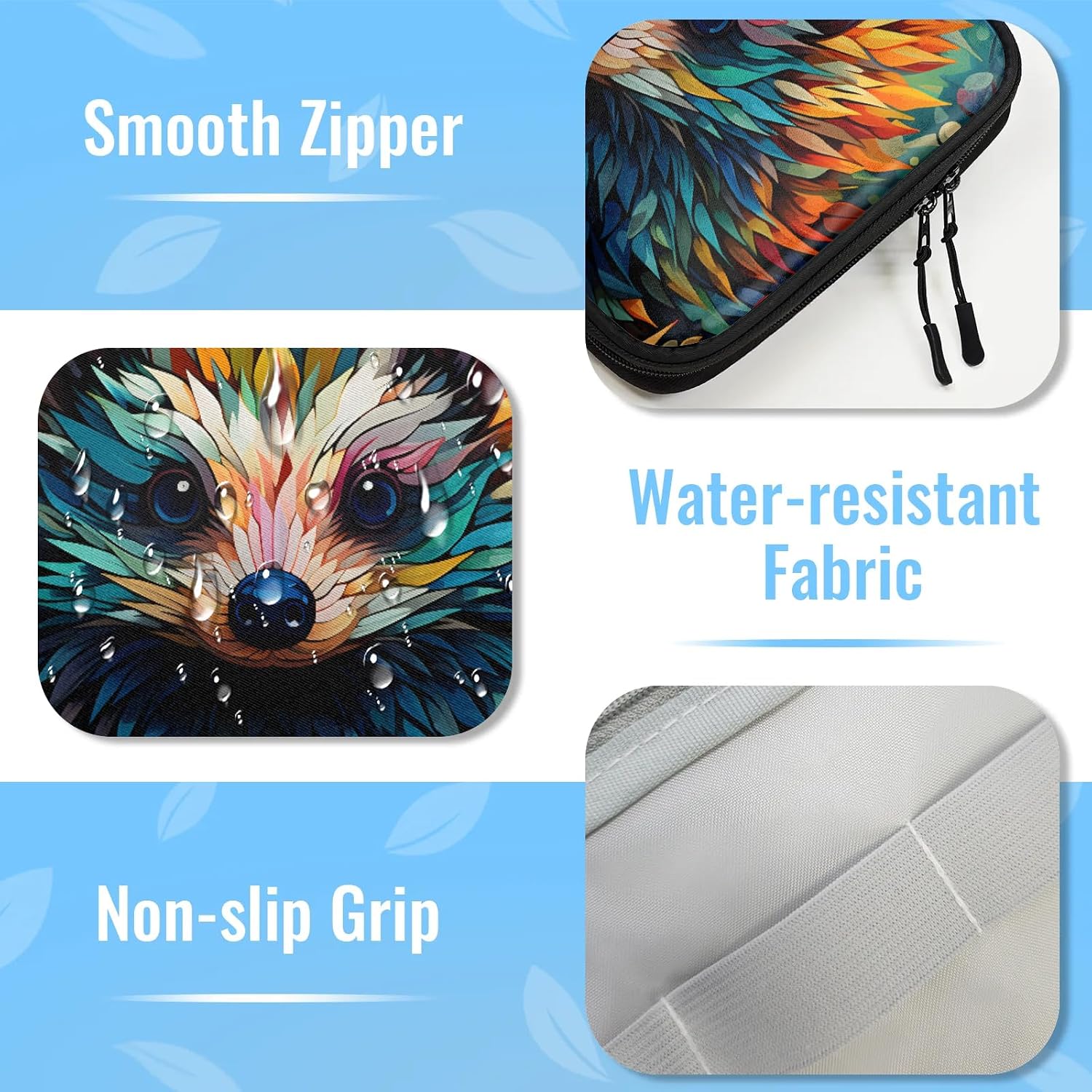 Hedgehog Electronics Travel Organizer Case, Tech Accessories Cable Storage Bag for Cords, Charger, Phone, Hard Drive image 5