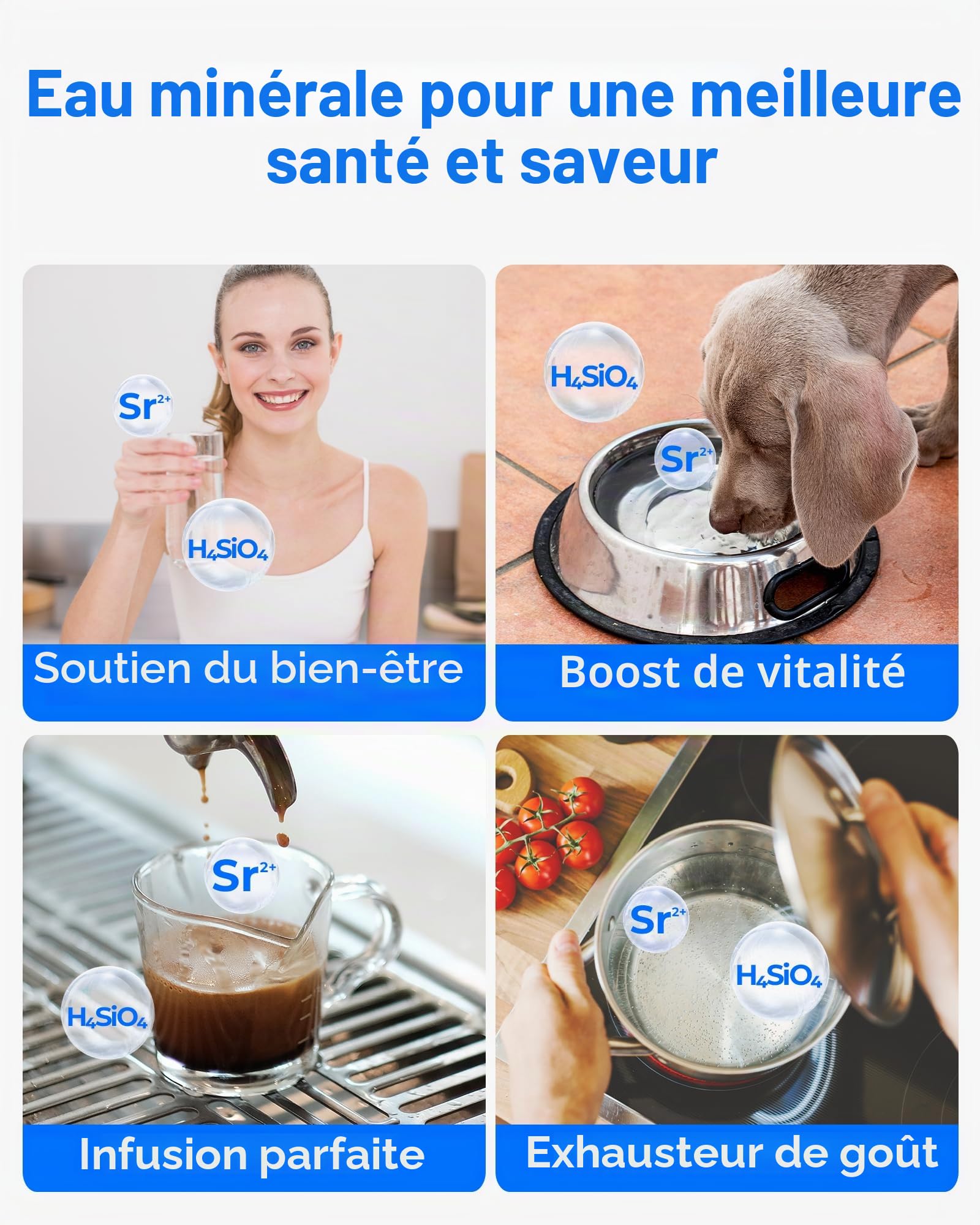 Waterdrop WD-A2G Système d’Osmose Inverse de Comptoir Minéralisée, Eau Chaude et Froide, Fontaine Sans Bouteille, Réservoir Portable, 6 Températures, Ratio 3:1