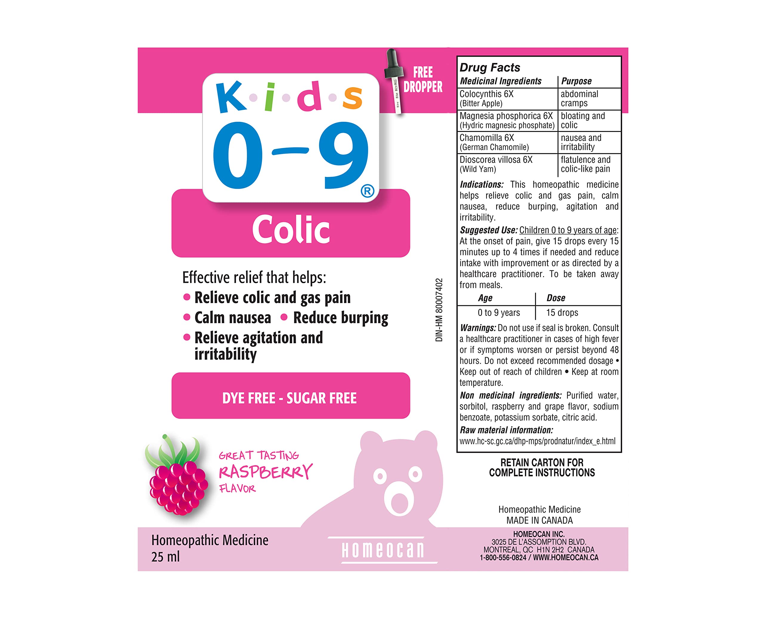 Kids 0-9 Colic Oral Solution - 25mL, Snuggle Bugz