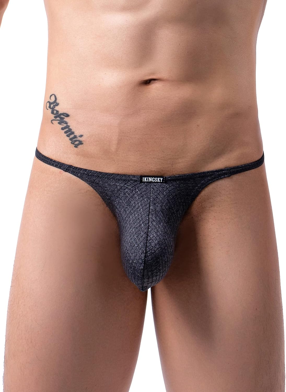 iKingsky Men's Big Pouch G-string Sexy Breathable Y-back Thong Underwear Low Rise Spandex Swimming Under Panties for Men - Image 2