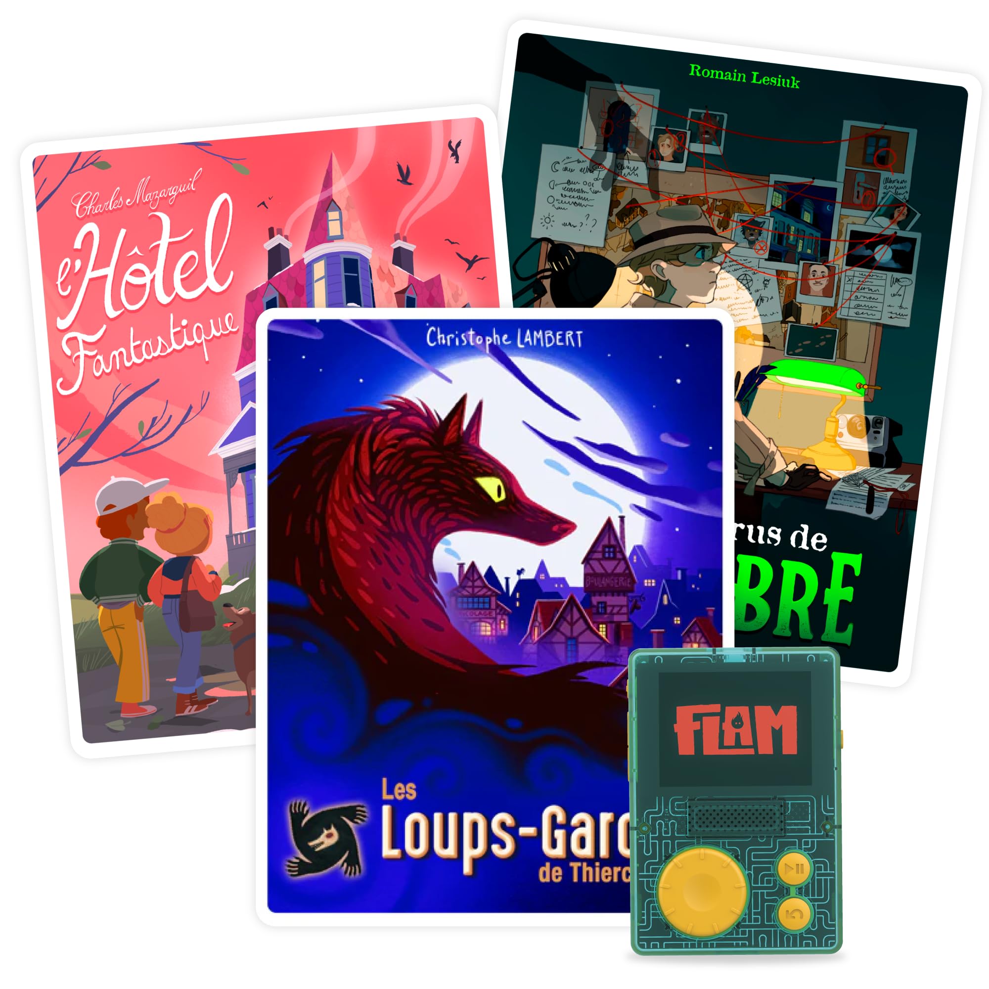 Lunii – Pack 3 Livres Audio interactifs pour Enfant dès 7 Ans – À écouter sur FLAM - Hôtel Fantastique, Les Loups-Garous de Thiercelieux, Les disparus de Valombre – 9h15 d'écoute