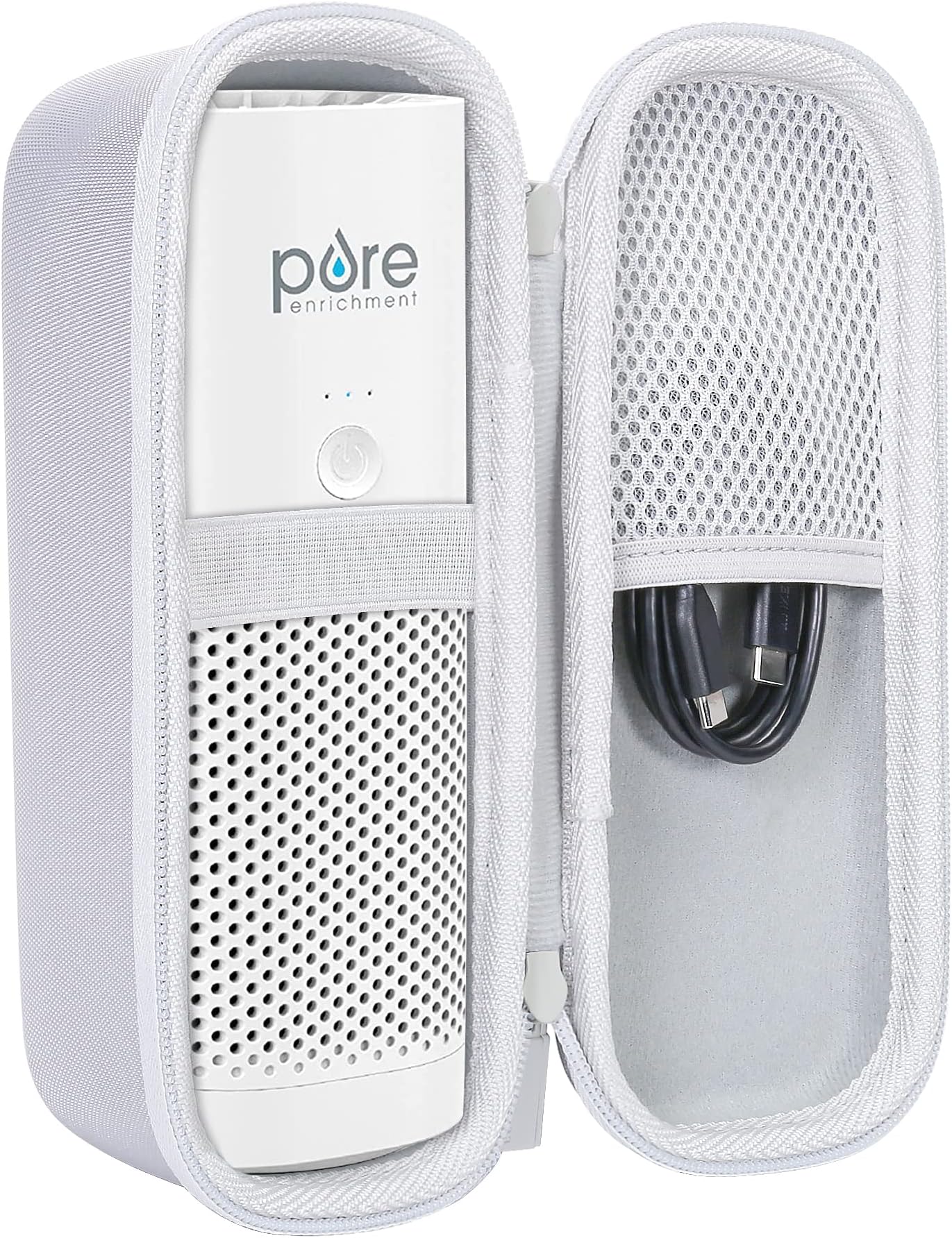 Hard Case compatible with Pure Enrichment PureZone Mini Portable Air Purifier (White Case)